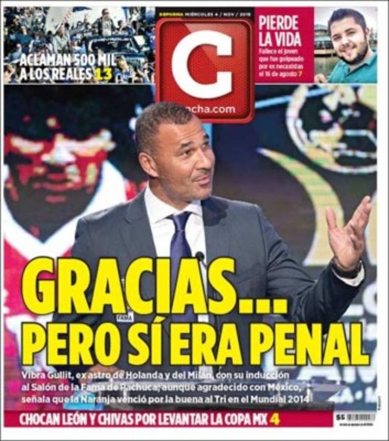 Las portadas del mundo deportivo de este miércoles 04 de noviembre