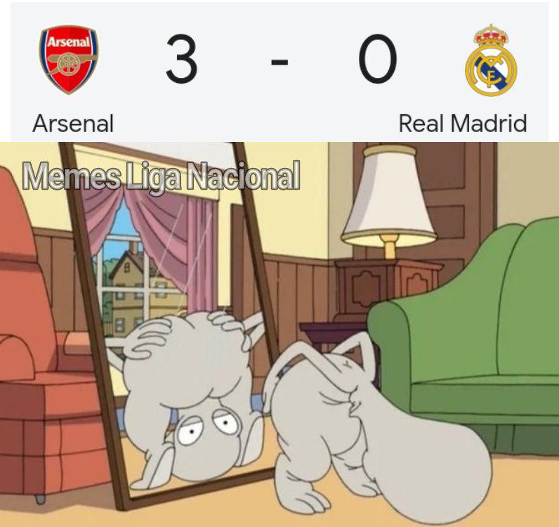 Courtois y Barcelona son protagonistas: los memes destruyen al Real Madrid tras goleada del Arsenal en Champions League