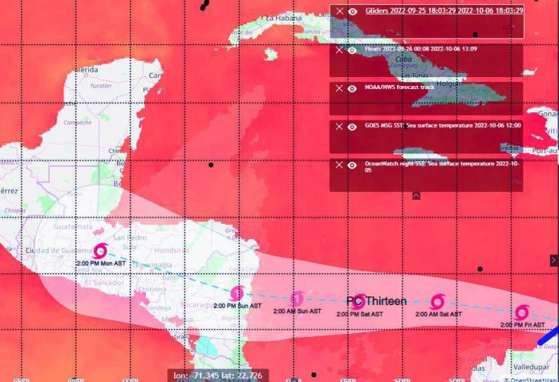 INFORME ESPECIAL: Seis departamentos de Honduras serán afectados por tormenta tropical, en Nicaragua será huracán