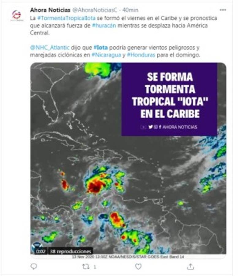 Lo que se dice del Huracán Iota: 'Traerá inundaciones y vientos mortales a Centroamérica'