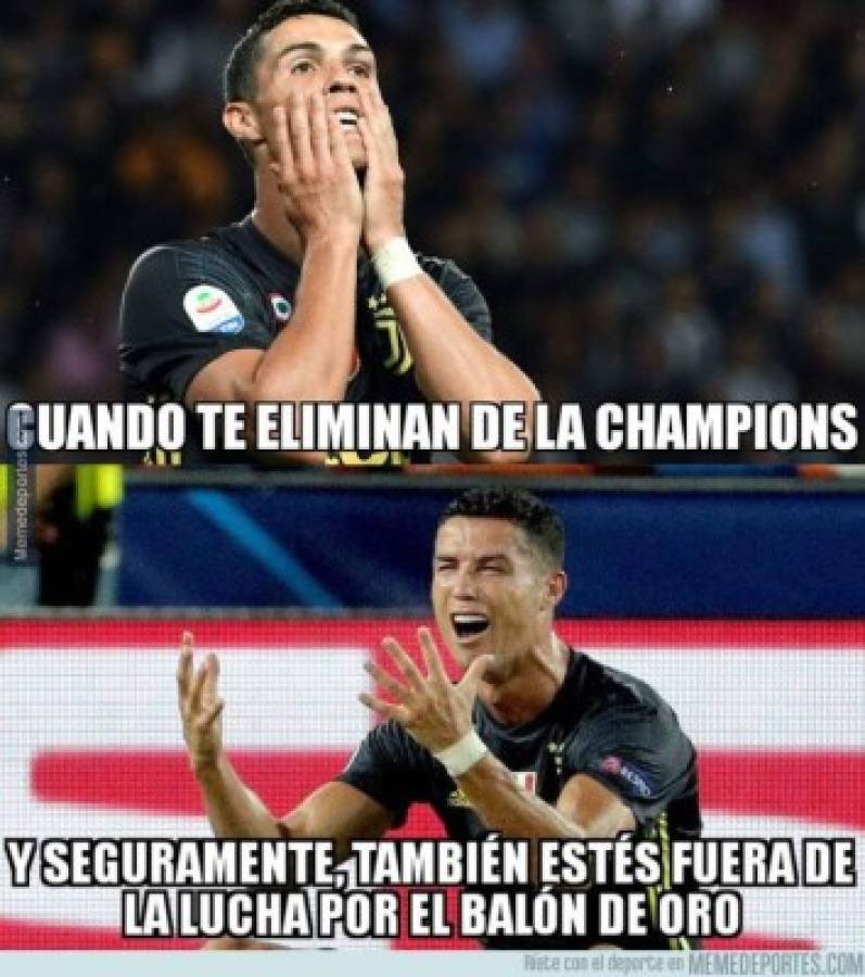 Los otros memes que no has visto y que 'trituran' a Cristiano Ronaldo por la eliminación en Champions