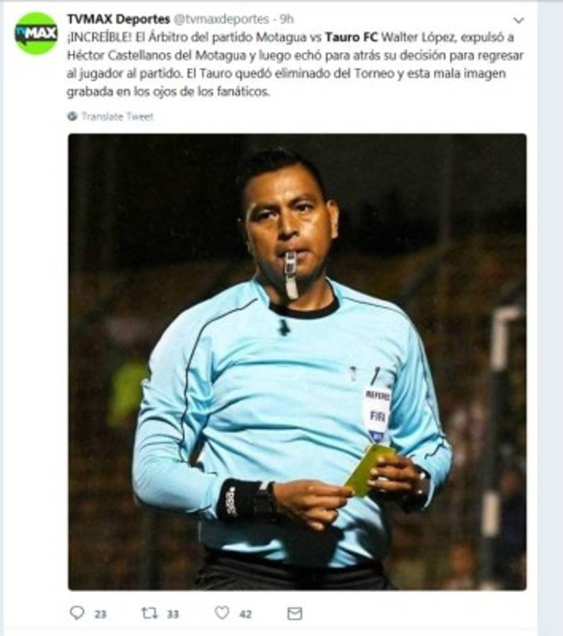 Prensa panameña: Tauro queda eliminado 'con polémica' y culpa al árbitro Walter López