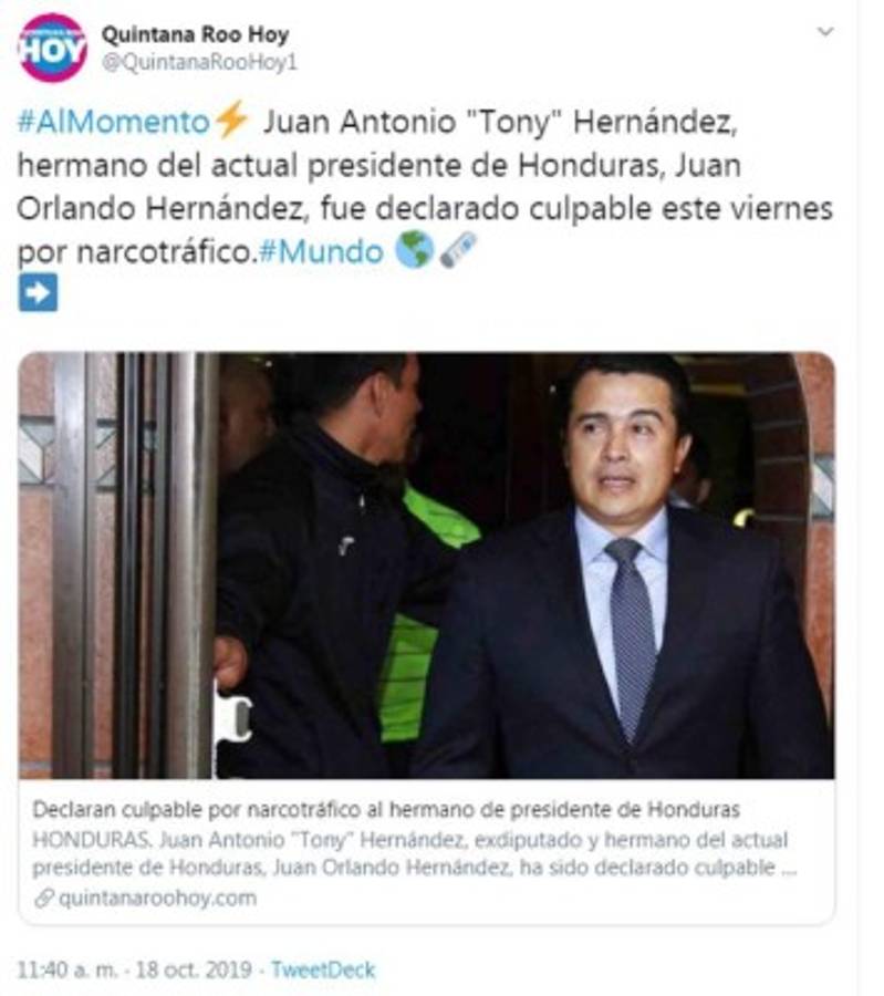 Tony Hernández: Lo que dicen los medios internacionales sobre la sentencia del exdiputado