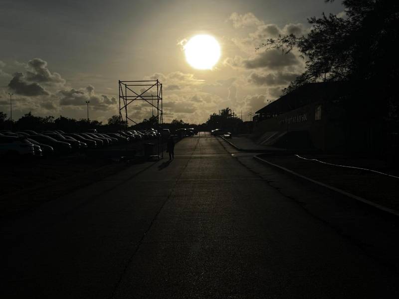 Una vista del aterdecer en Willemstad, en la previa del partido.