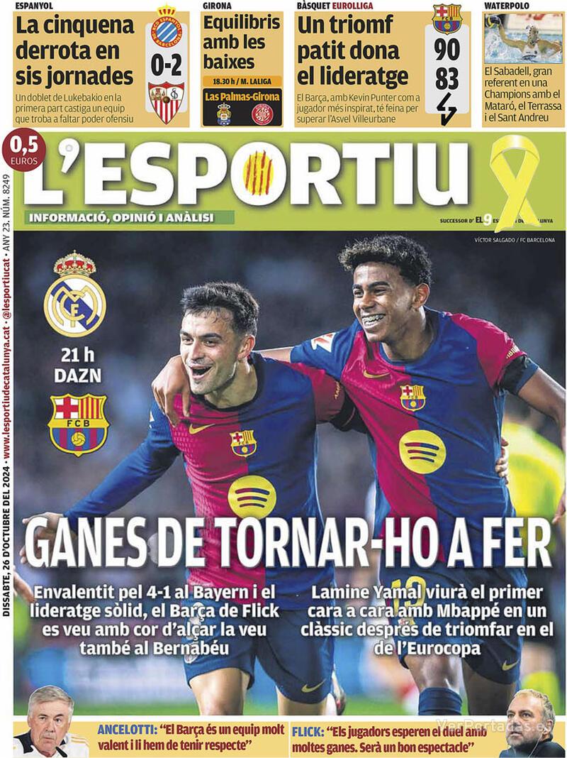 “Ganas de volver a ganarles”: la reacción de la prensa previo al Clásico Real Madrid-Barcelona en el Santiago Bernabéu