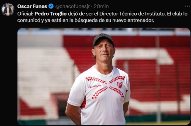Fin de la era, Nuevo fracaso: así reaccionó la prensa tras el despido de Pedro Troglio del Instituto de Argentina