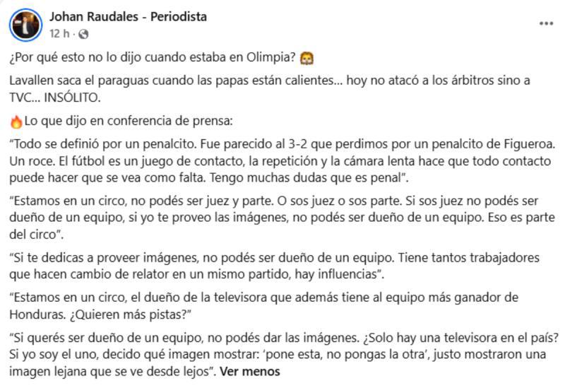 Qué tipo de payaso es él, ¿Por qué no lo dijo cuando estaba en Olimpia?: la prensa reacciona a la polémica de Lavallén