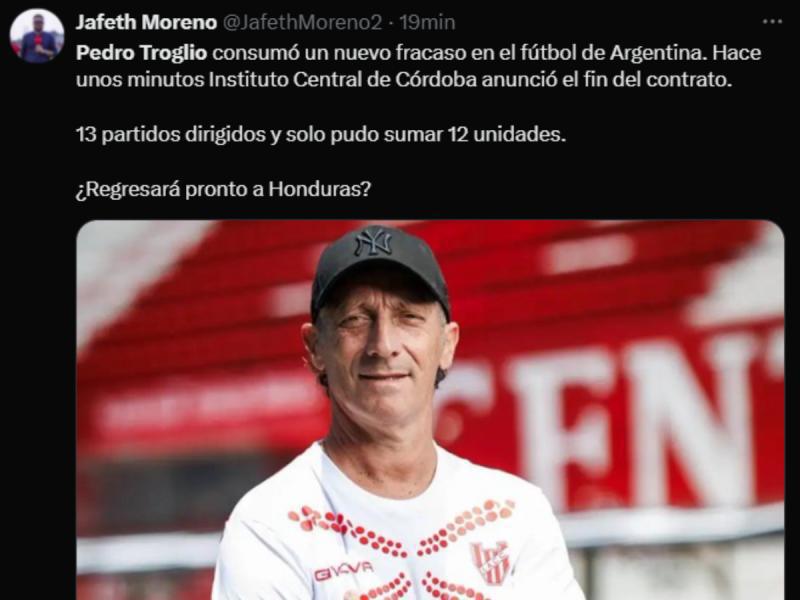 Fin de la era, Nuevo fracaso: así reaccionó la prensa tras el despido de Pedro Troglio del Instituto de Argentina