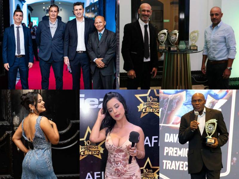 Derroche de belleza, grandes figuras del fútbol nacional, directivos del balompié catracho y grandes deportistas que fueron galardonados en la décima edición de los Premios DIEZ. (FOTOS: Mauricio Ayala, Estalin Irías y David Romero)