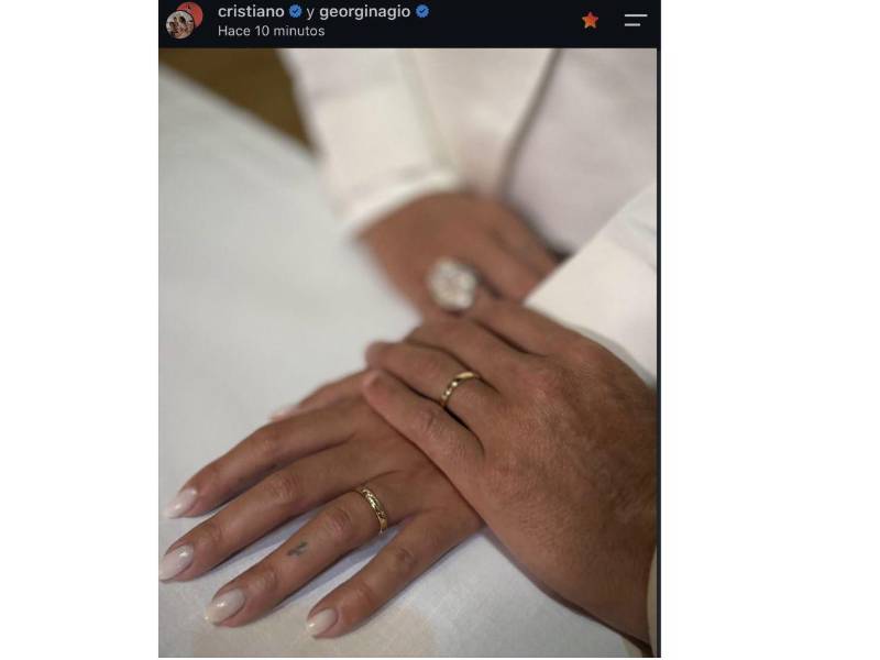 La foto que confirma el matrimonio de Cristiano Ronaldo y Georgina Rodríguez