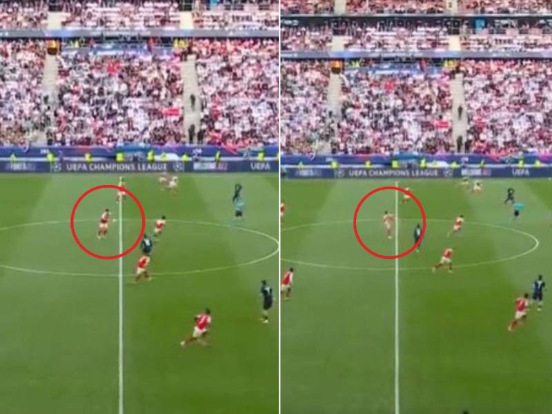 Declan Rice lanzó el balón a las nubes en el arranque de la final de la Champions frente a los parisinos.