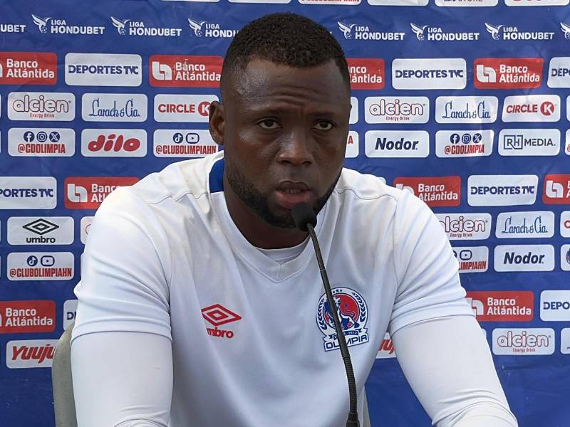 El delantero del Olimpia, Yustin Arboleda, volvió a marcar en el partido pasado de triagular frente al Real España.
