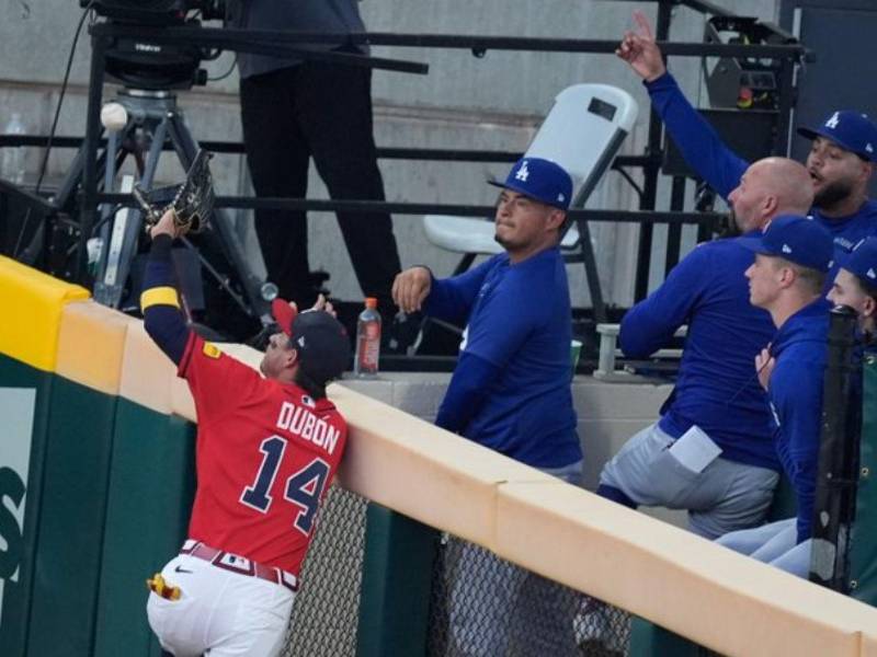 El momento exacto en que Dubón evitó el jonrón
