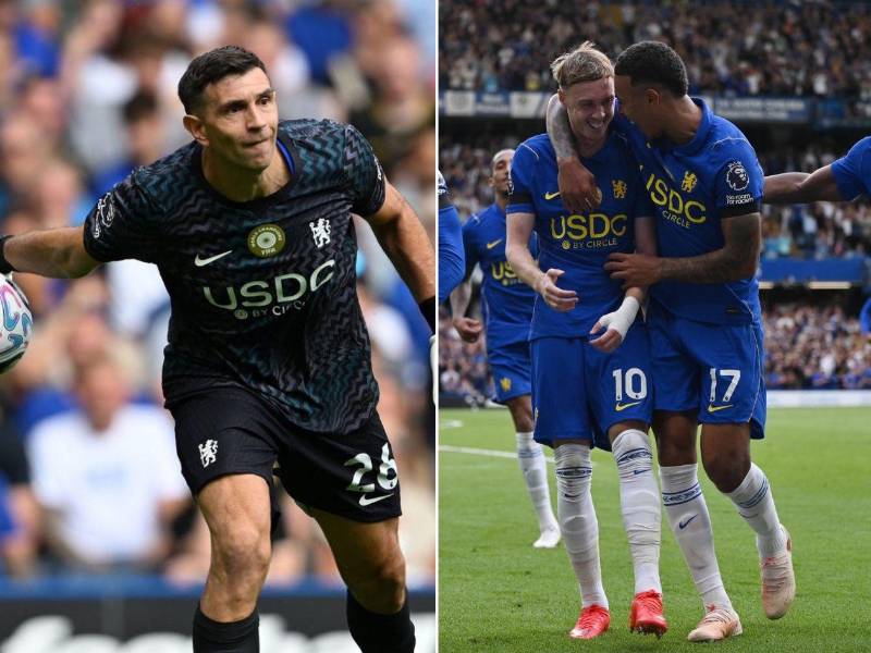 Emiliano Martínez firmó con el Chelsea y fue titular en la sufrida victoria sobre Brighton en la Premier League.