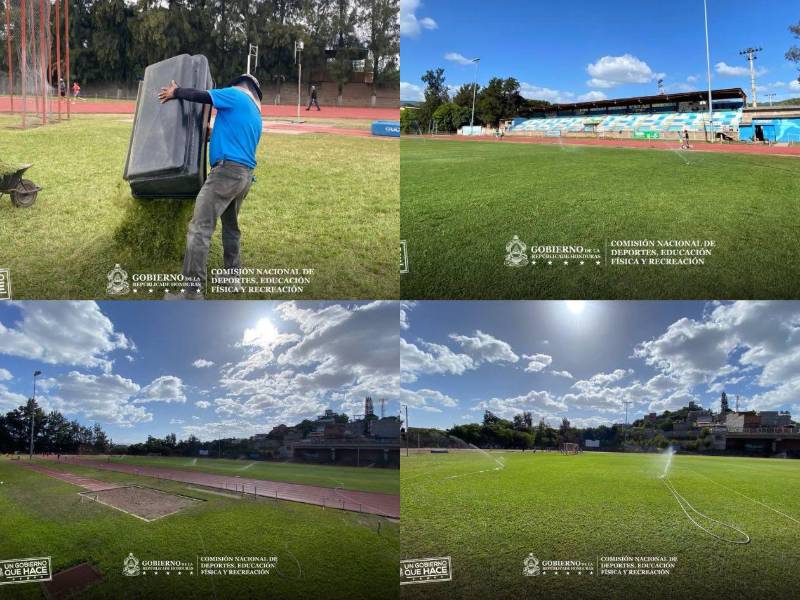 ¡Afinan detalles! Estas labores forman parte de la preparación de nuestras instalaciones deportivas para albergar competencias de carácter internacional, entre ellas los próximos Juegos CODICADER.