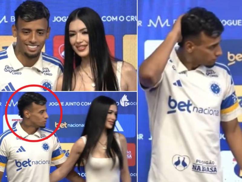 Luciano Rodríguez intentó besar a su pareja durante su presentación con Cruzeiro, pero ella lo terminó humillando sin darse cuenta.