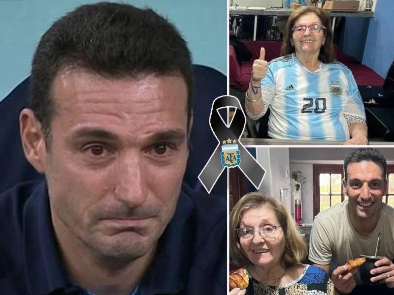 La madre del entrenador argentino falleció ayer, pero la noticia se confirmó esta mañana. La AFA y su presidente 'Chiqui' Tapia acompañan a Scaloni en este duro momento.