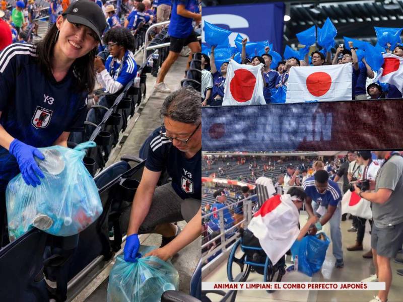 Critican la doble moral de los fans japoneses al limpiar los estadios del Mundial