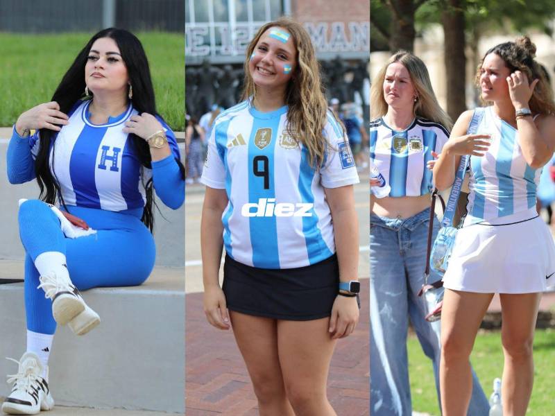 ¡PARA ENAMORARSE, SEÑORES! Argentinas y hondureñas roban miradas en el Kyle Field de Houston, Texas.