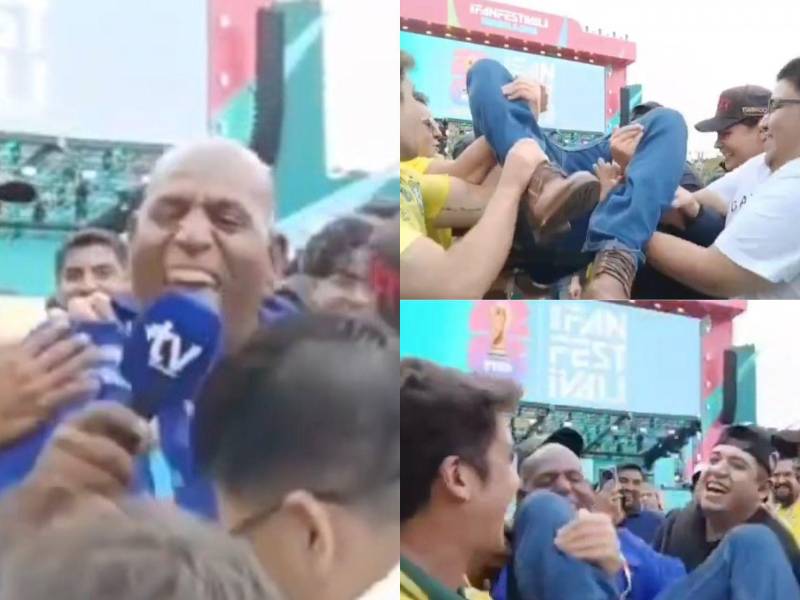 Periodista hondureño vuela por los aires tras ser sacudido en el Mundial
