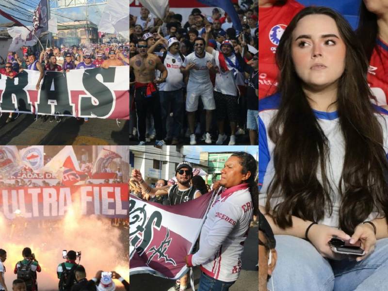 Las barras de Olimpia y Saprissa se vieron las caras en la previa del partido y esto fue lo que pasó: así fue el épico pasillo de la Ultra Fiel para recibir al Viejo León.