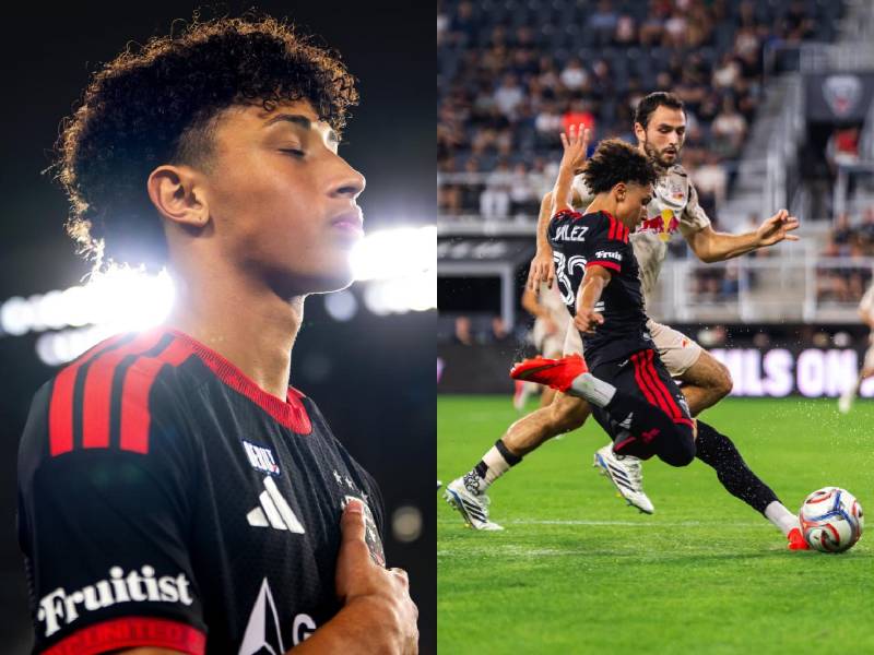 Óscar Ávilez, el hondureño de 16 años que debutó como titular con el D.C. United en la Major League Soccer (MLS).