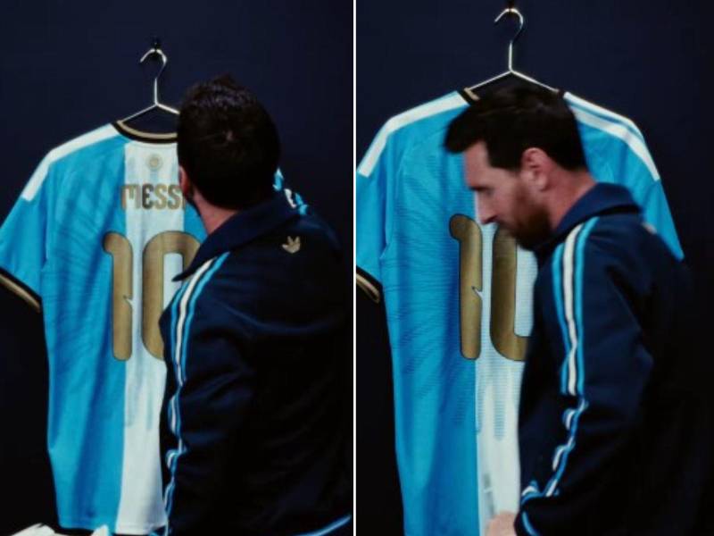 Messi se prepara para disputar sus últimos partidos con Argentina y presentó su camiseta especial.