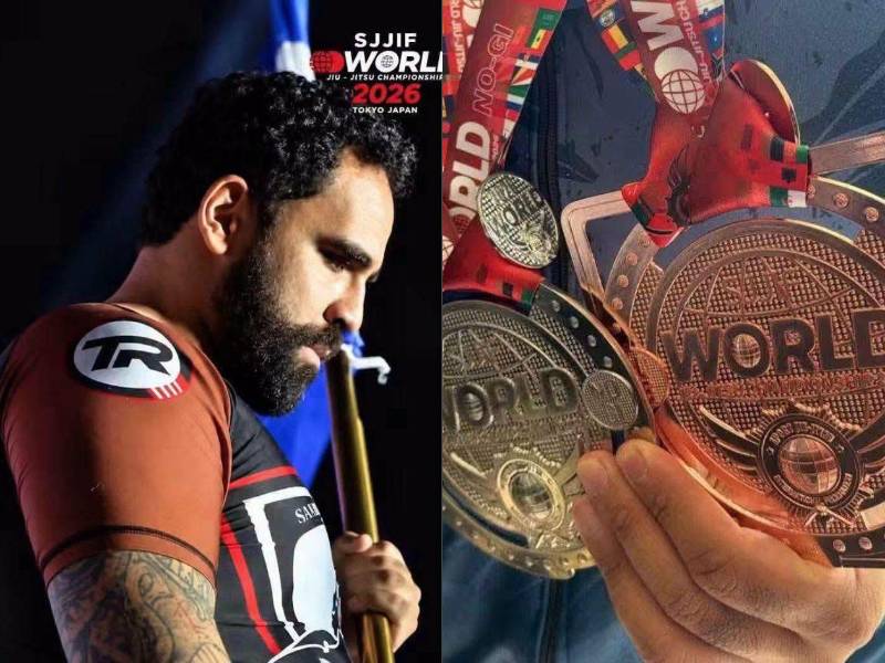Jorge Miselem conquista dos medallas para Honduras en el Mundial de Jiu-Jitsu