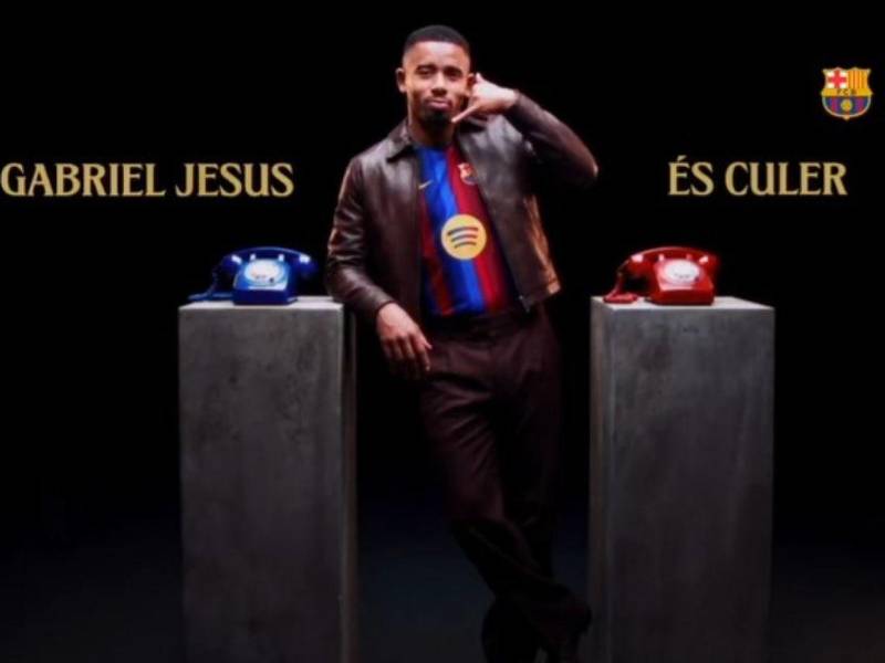 Barcelona confirmó la llegada del brasileño Gabriel Jesus y podría debutar el domingo frente al Valencia.