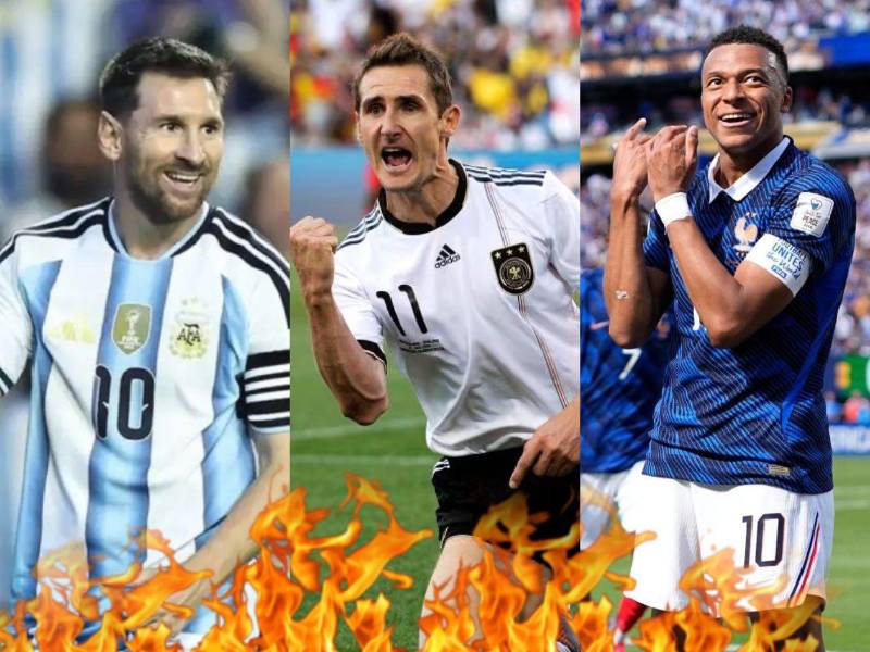 Así marcha la tabla de goleadores en la historia de los Mundiales.