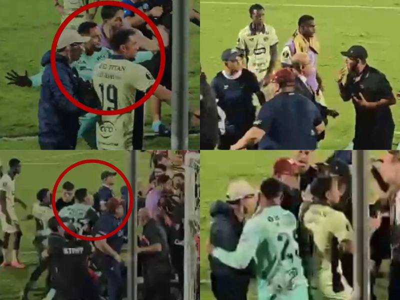 ¡Escandaloso! Motagua y Alajuelense se fueron a los golpes en el Morera Soto