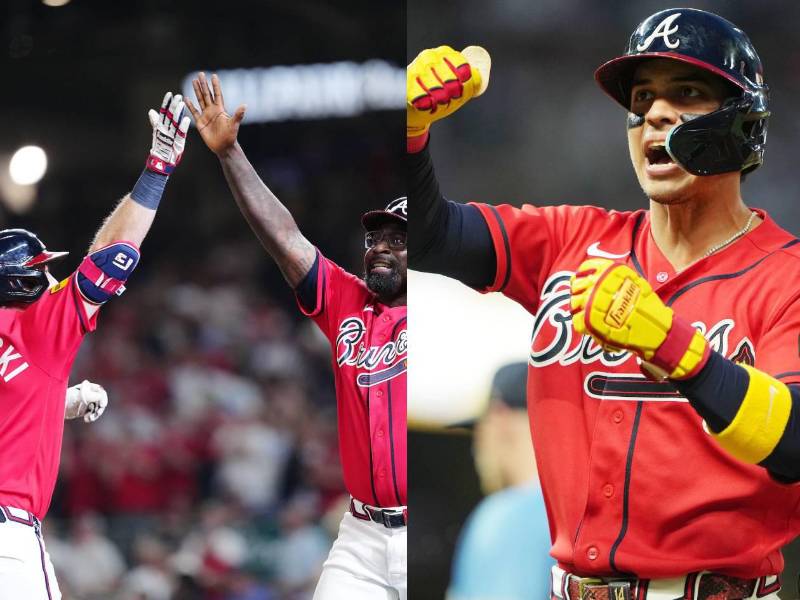 Festejos de los Braves con un Mauricio Dubón imponente ante los Cerveceros. Fotos Atlanta Braves.
