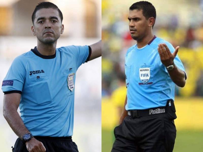 Luis Mejía (izquierda) será el encargado de impartir justicia en el Motagua - Génesis PN y Raúl Castro (derecha) lo hará en el derbi sampedrano.
