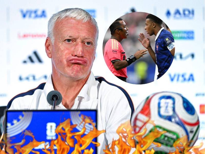 Didier Deschamps arremetió con todo contra el árbitro salvadoreño Iván Barton.