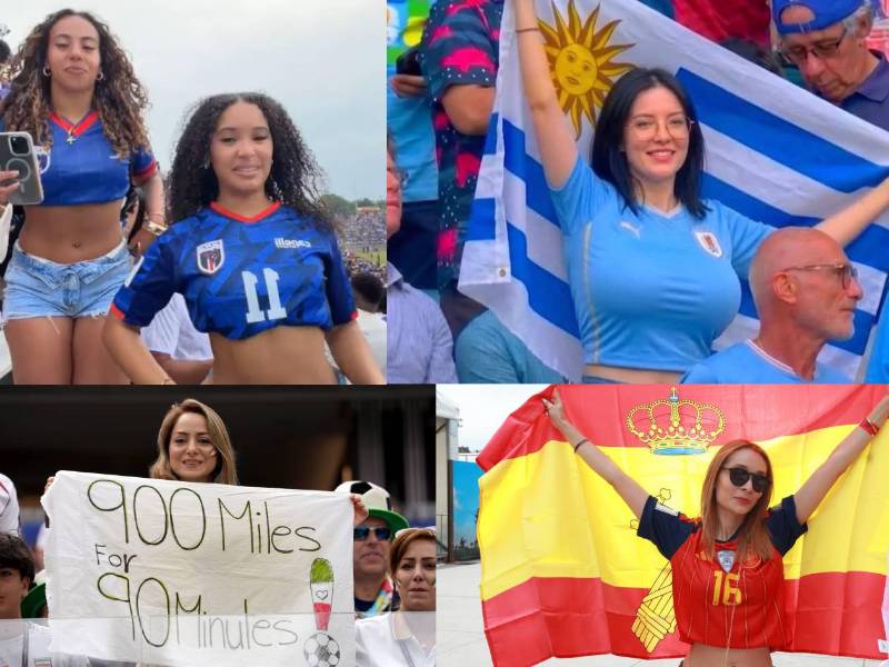 Fanáticas de España, Cabo Verde, Irán, Uruguay entre otras nacionalidades disfrutaron del día futbolístico. Fotos EFE y capturas de pantalla.