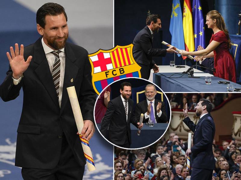 Jornada de pura emoción para el astro argentino en España tras recibir el Premio Princesa de Asturias de los Deportes 2026, entregado por la misma heredera de la Corona.