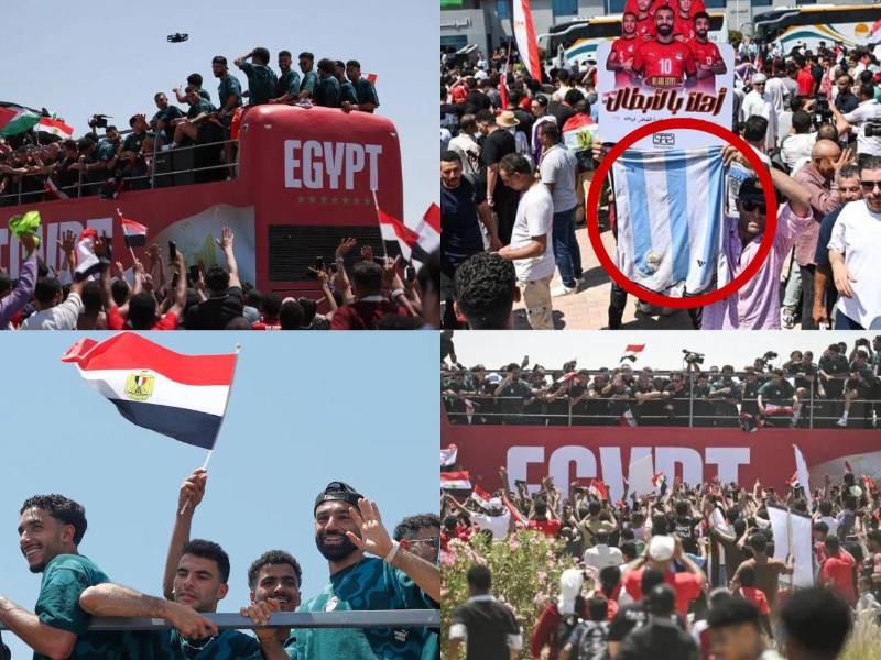 Los jugadores de Egipto fueron recibidos como unos héroes en su país tras alcanzar la fase de octavos de final del Mundial. Ojo a lo que sucedió con Argentina.