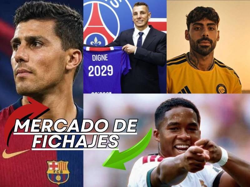MERCADO DE FICHAJES: Rodri le da respuesta al Barcelona, Endrick recibe ofertas desde la Premier League y el nuevo ayudante de Cristiano Ronaldo