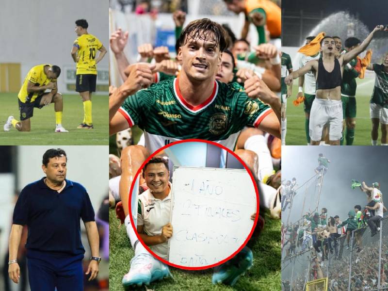 Marathón celebró la clasificación a la final en la cara de Real España, la tristeza de los aurinegros tras un nuevo fracaso y la eufórica celebración de los verdolagas luego de clasificar y sellar el boleto a la Copa Centroamericana. (FOTOS: Mauricio Ayala, Neptalí Romero y Yoseph Amaya)