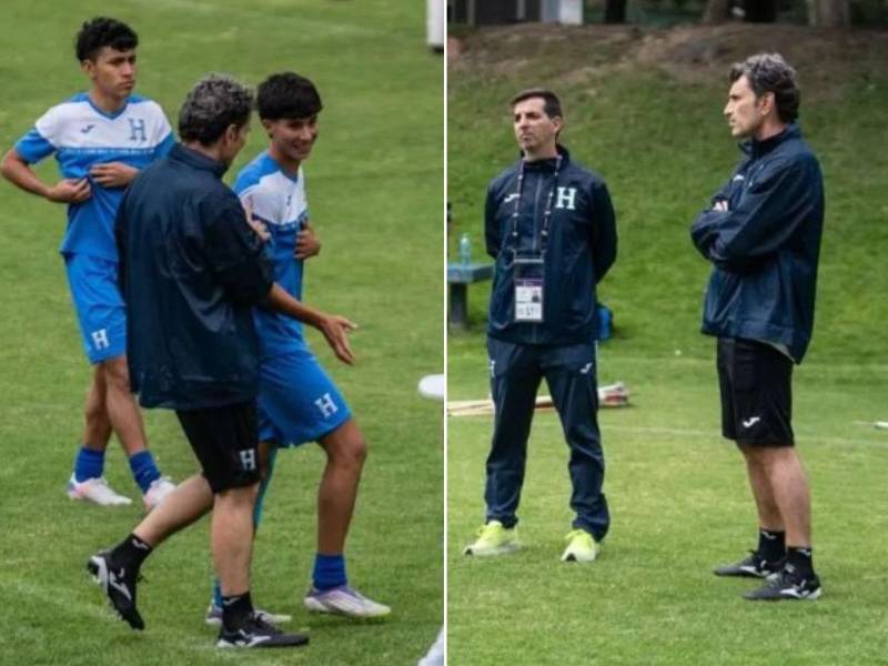 José Francisco Molina se encuentra con la Sub-20 de Honduras en Puebla durante el Premundial. (Foto FFH)