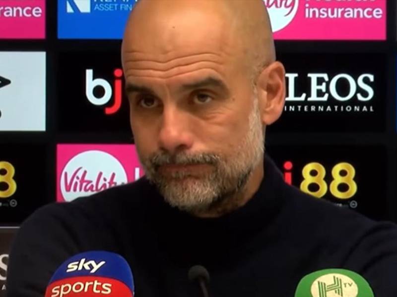 Pep Guardiola atendió la rueda de prensa luego de tropezar ante el Bournemouth y perder la Premier League.