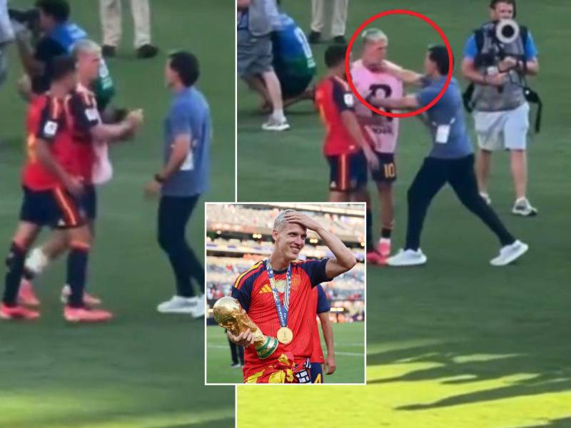 Roberto Fabían Ayala le dio un golpe en el rostro a Dani Olmo una vez finalizada la final del Mundial 2026.