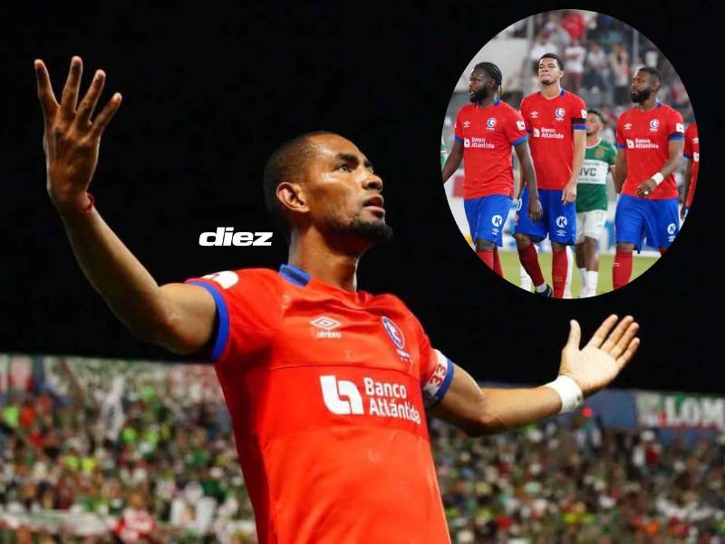 Jerry Bengtson anotó en la segunda parte, pero le invalidaron el gol por posición adelantada de José Mario Pinto. Fotos Neptalí Romero y Mauricio Ayala.