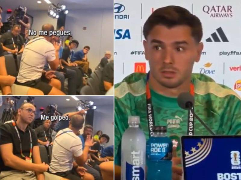 Brahim Díaz quedó atónito cuando vio que dos periodistas se engancharon durante la rueda de prensa.