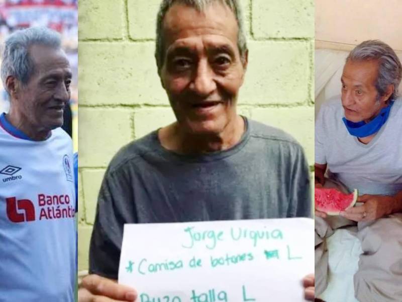 El exdelantero hondureño Jorge Urquía Elvir murió este jueves 14 de mayo a los 79 años a causa de un infarto, informaron familiares. Fotos DIEZ y redes sociales.