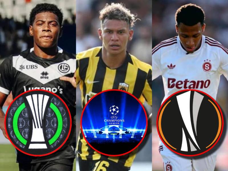 Kervin Arriaga, Dereck Moncada y Luis Palma son los tres hondureños incluidos entre los 15 futbolistas centroamericanos que participarán en la Champions, Europa y Conference League 2026/27.