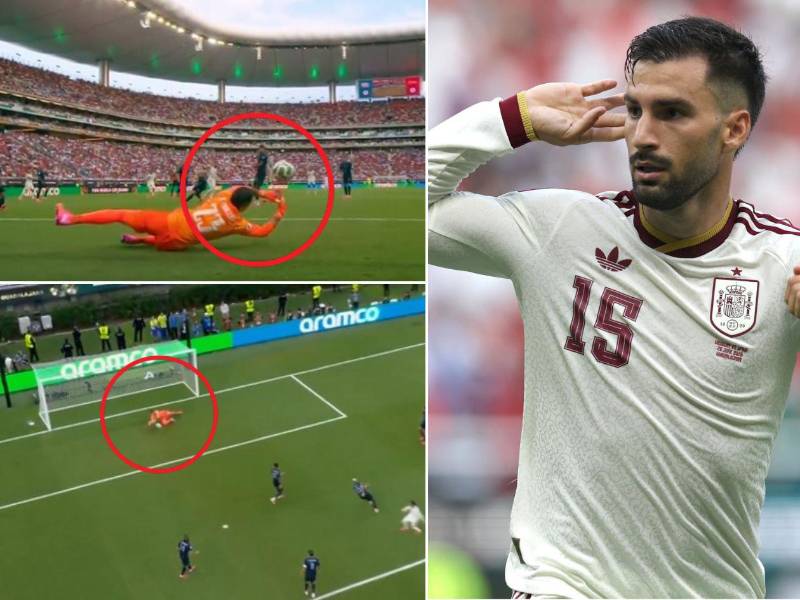 Fernando Muslera colaboró en el tanto de Álex Baena cuando estaba por finalizar el primer tiempo.