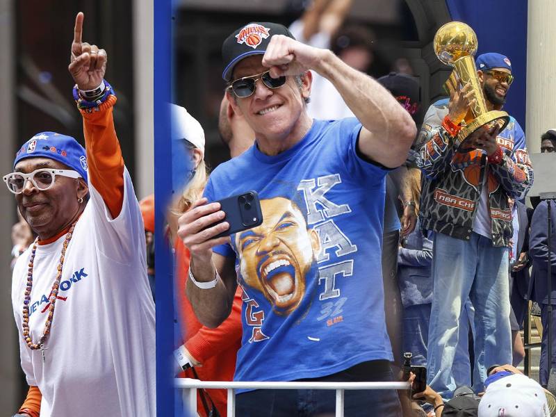 Miles de personas se congregaron en Nueva York, entre ellos famosos actores y cantantes quienes festejaron el título de la NBA conquistado por la Knicks quienes vencieron en las finales a los San Antonio Spurs.