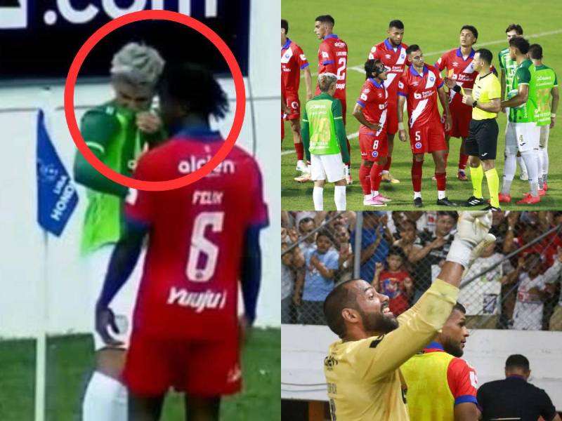 Sale a la luz el feo gesto que tuvo Chuy Pérez con Félix García, la burla de Menjívar al Marathón y todas las polémicas del clásico que le quitó el invicto al Olimpia