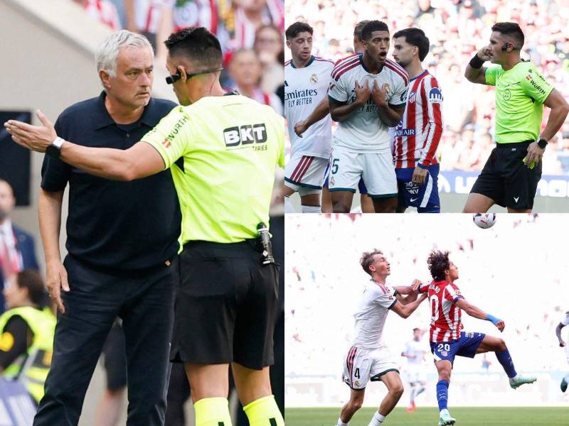 Mourinho cuestionó al árbitro, pero los audios del VAR explican las polémicas del derbi